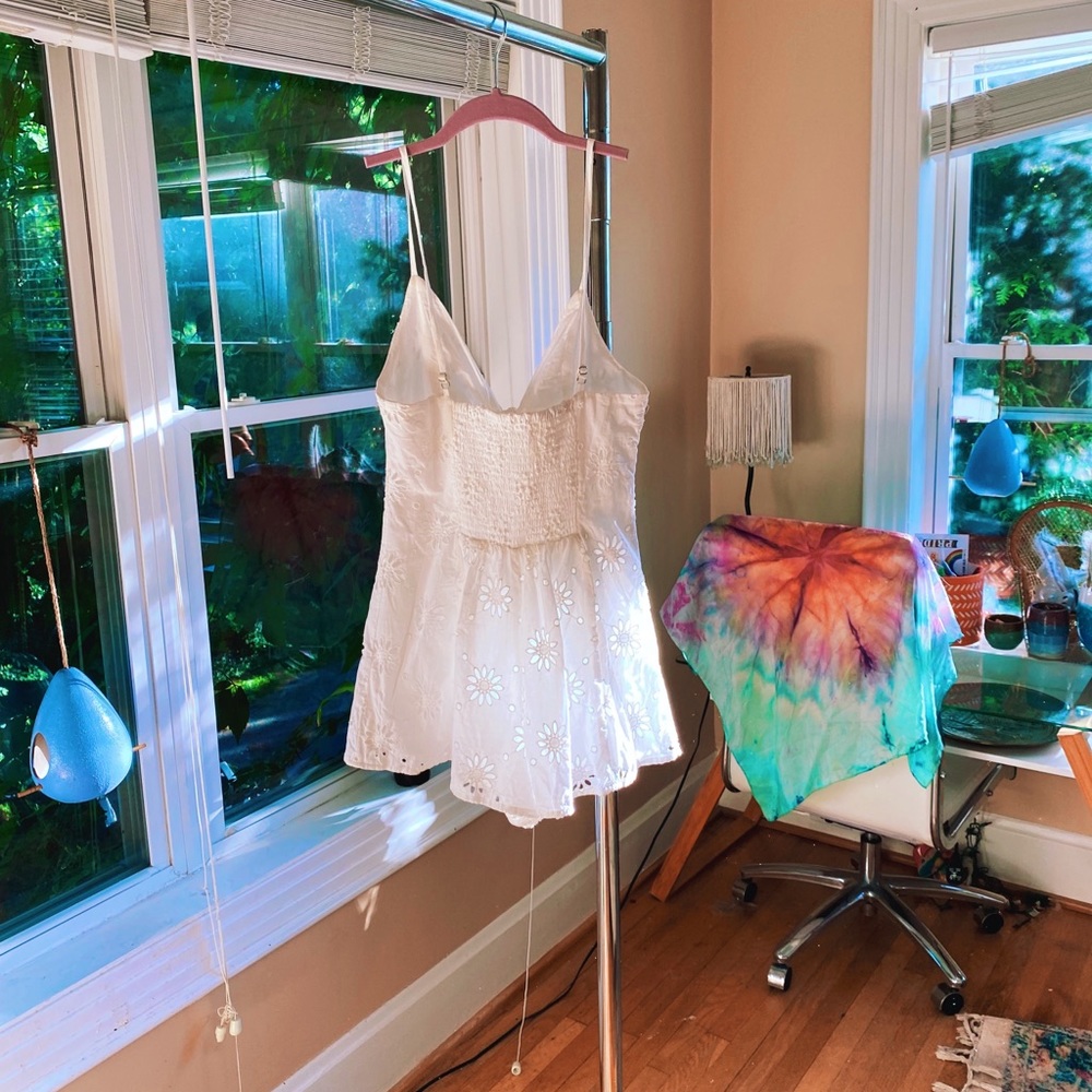 White Picolina Romper Sunflower Lasercut Tie - Picture 2 of 10